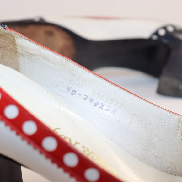 Vintage Jack Rogers Red White Blue Leather Heels | Size 6.5M | Patriotic Style - Picture 6 of 6